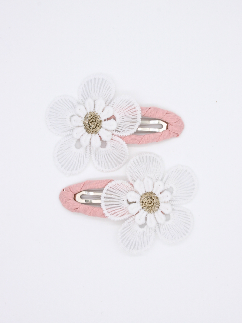 2-pack Iris Clip Pink - Golden Flower