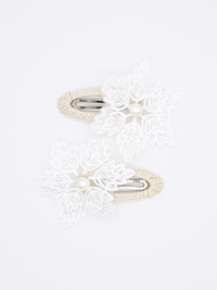 2-pack Iris Clip Beige - Snowflake