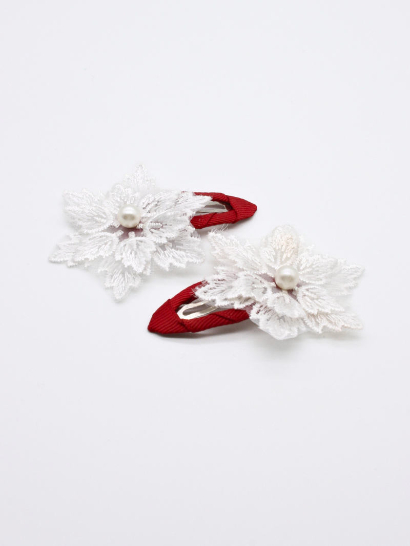 2-pack Iris Clip Red - Snowflake