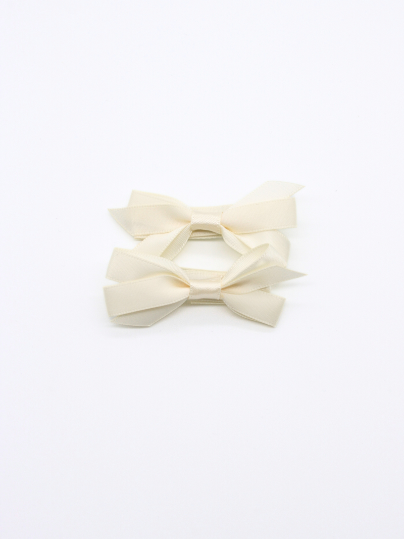 2-pack Isabel Mini Bow Clip - Cream