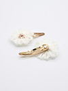 2-pack Vega Clip - Natural Knitted Flower