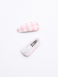 2-pack Ilse Mini Clip - Light Pink Gingham