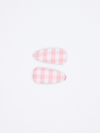 2-pack Ilse Mini Clip - Light Pink Gingham