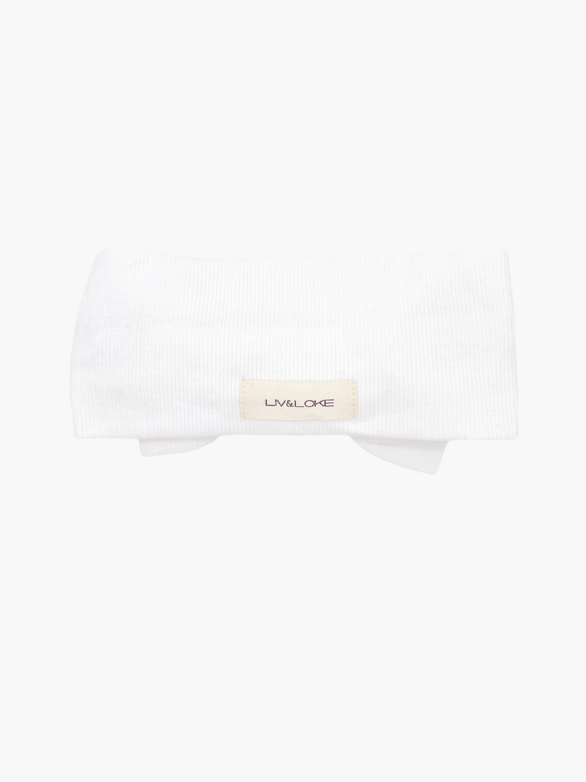 Organic Cotton Double Layer Bow Melina Headband - White