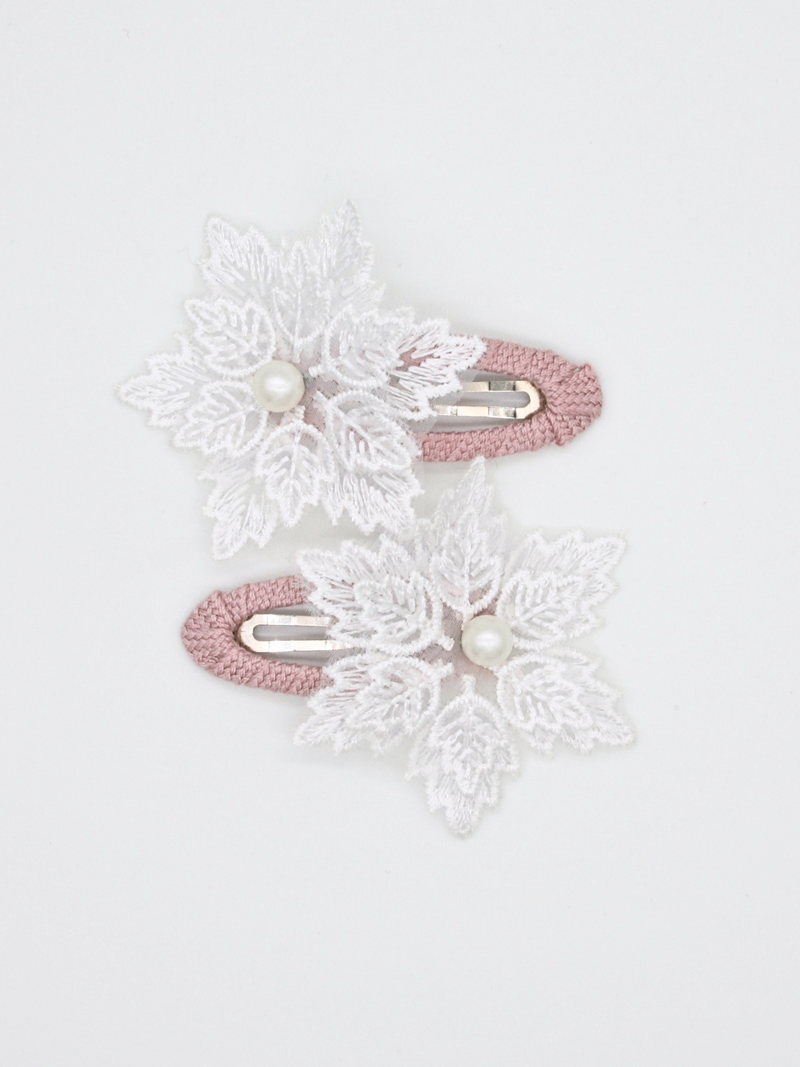 2-pack Iris Clip Dusty Mauve - Snowflake