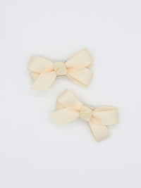 2-pack Lovelia Mini Bow Clip - Vanilla Cream