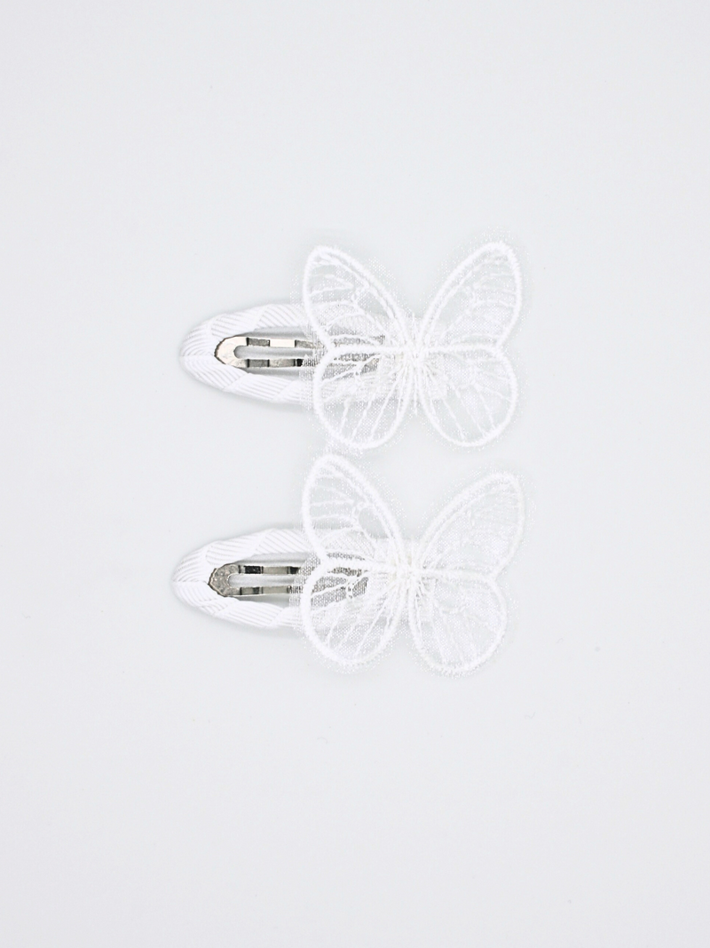 2-pack Iris Clip White - Butterfly