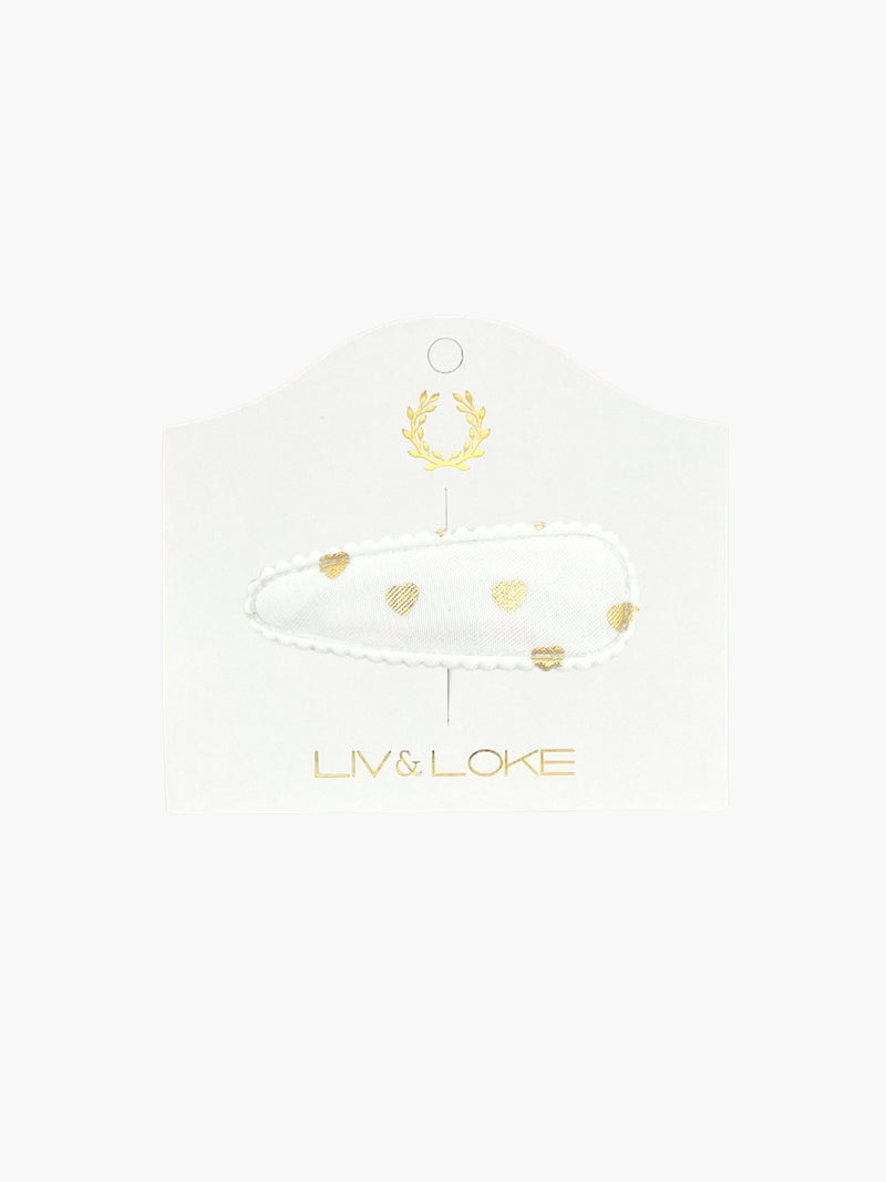 Ilse Fabric Hair Clip - Golden Heart