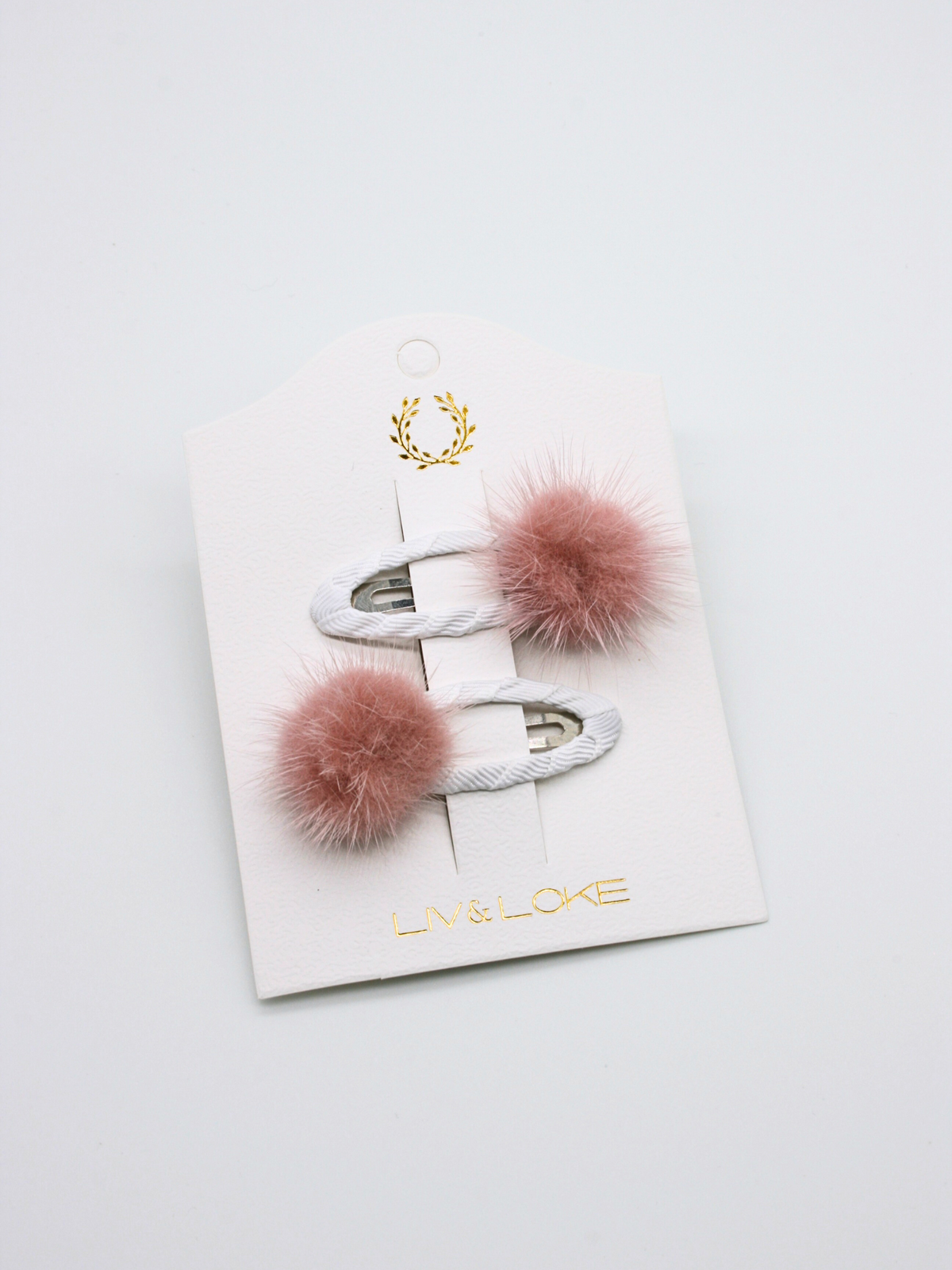 2-pack Iris Clip White - Fluffy Pink