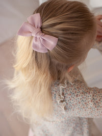 Ester Linen Bow - Old Pink