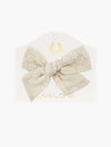 Ester Bow - Natural embroidered
